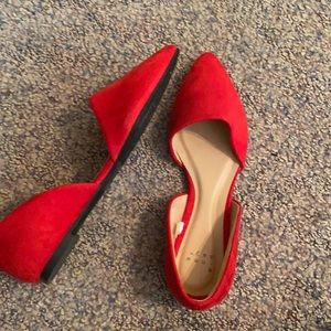 A New Day pointed flats - Red